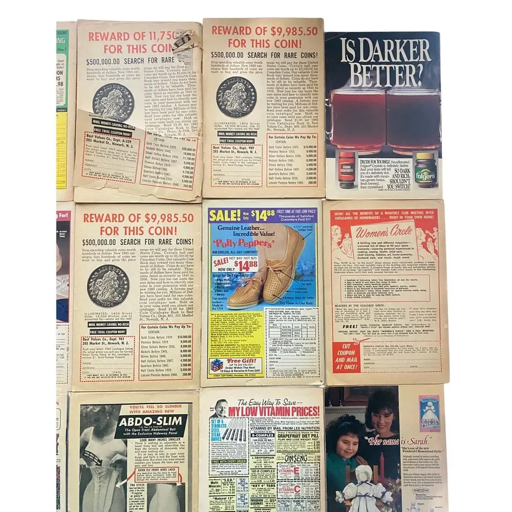 Vintage Workbasket Magazine Lot of 15 - 1962-1993 Crochet Knit Sewing Patterns